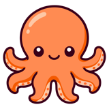 Hunch, an orange octopus